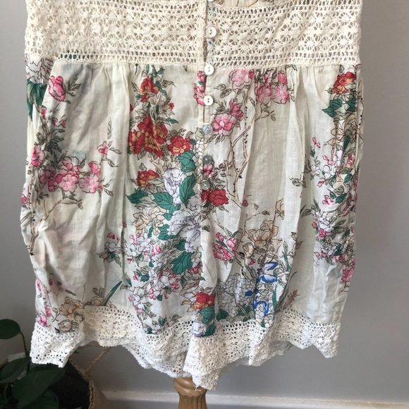 Zimmermann Cream Floral Sleeveless Cott on Play Suit Size 8 - Picture 3 of 15